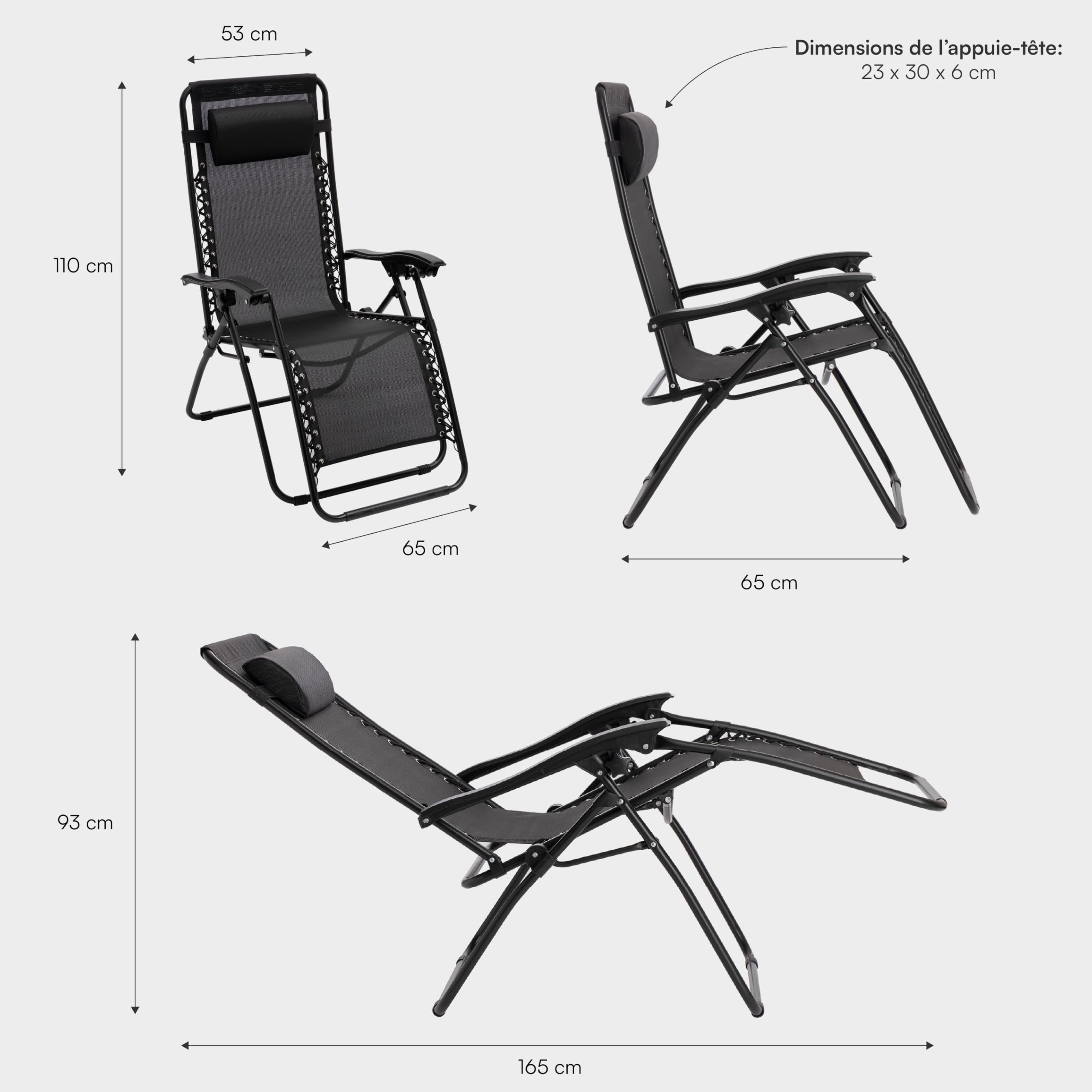baroni-home-outdoor-chaise-longue-zero-gravity-noire-165x65-cm image 3