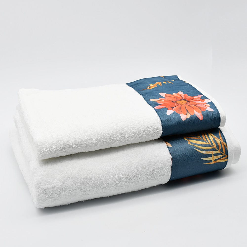 luisa-paix-o-rivina-parure-de-bain-coton-blanc-bleu-3-pi-ces image 2