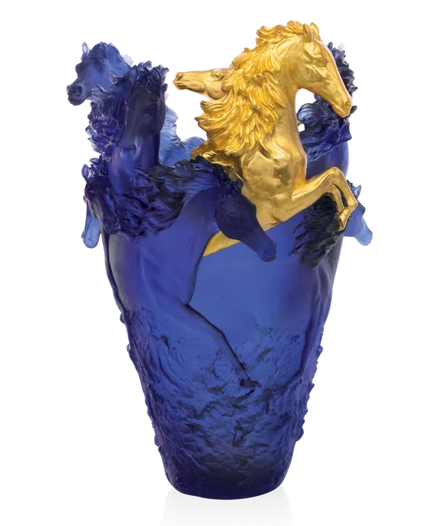 daum-cavalcade-vase-magnum-vase-bleu-dor image 1