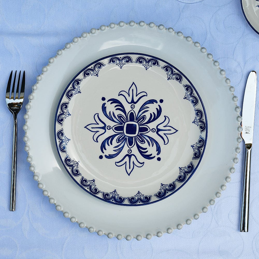 luisa-paix-o-floral-assiette-c-ramique-bleu-20cm image 2