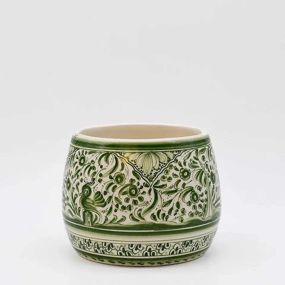 luisa-paix-o-vaisselle-portugaise-pot-c-ramique-vert-15cm image 1