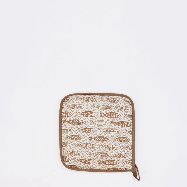 luisa-paix-o-sardinhas-manique-coton-marron-16x28cm image 1