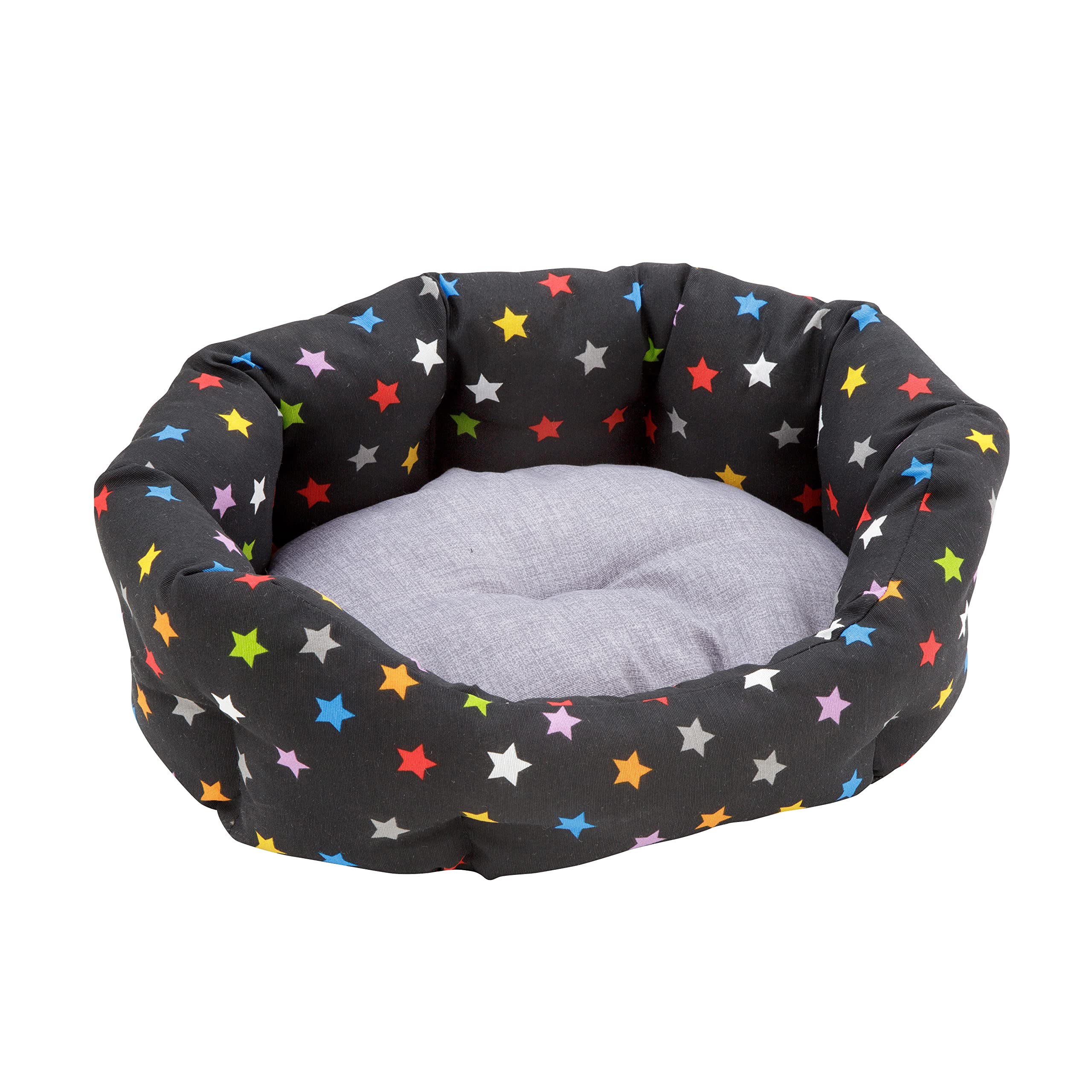 baroni-home-pet-panier-ovale-toiles-color-es-m-45x55cm-coton image 1