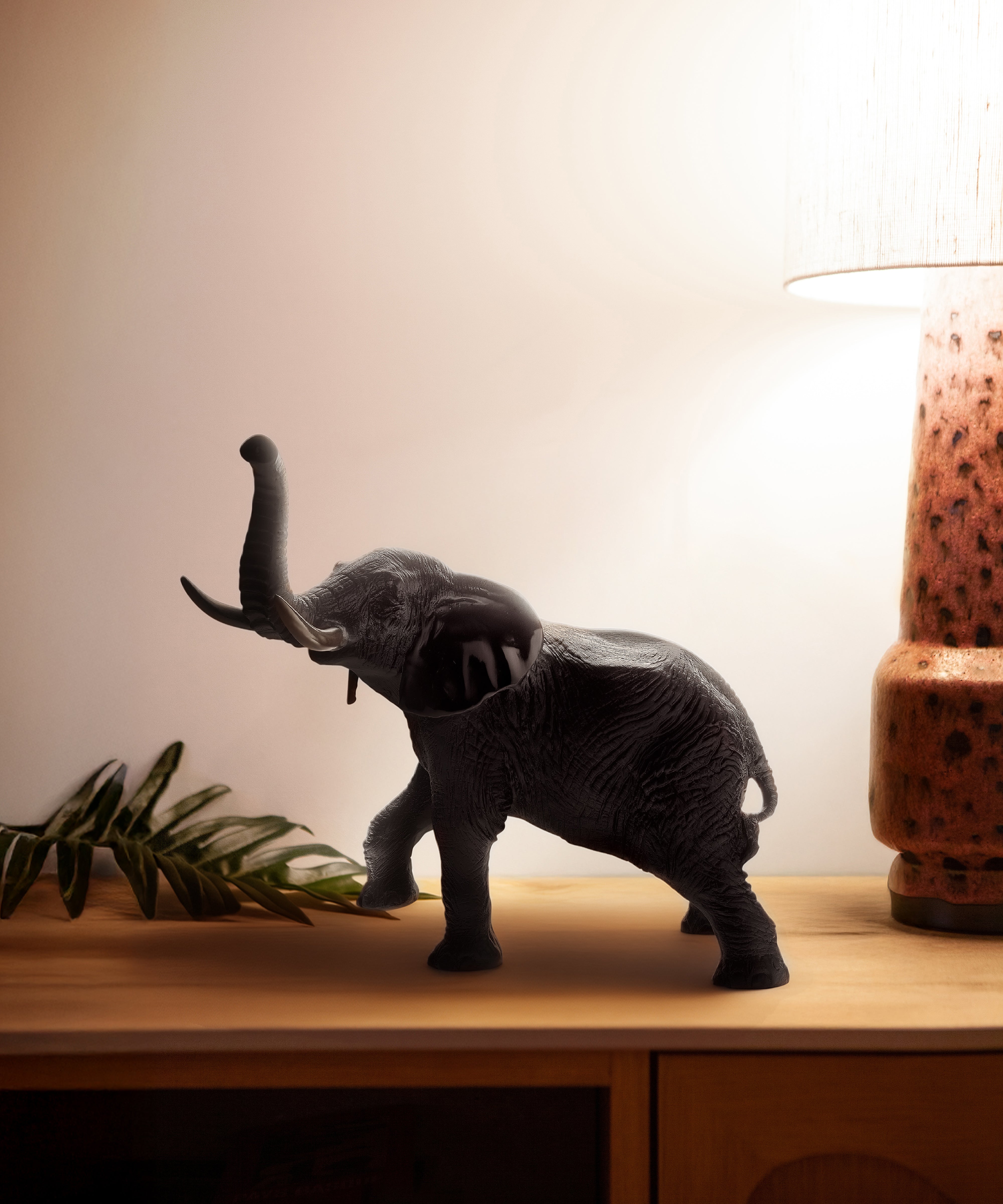 daum-univers-animalier-el-phant-noir-grand-mod-le-leroy-sculpture image 2