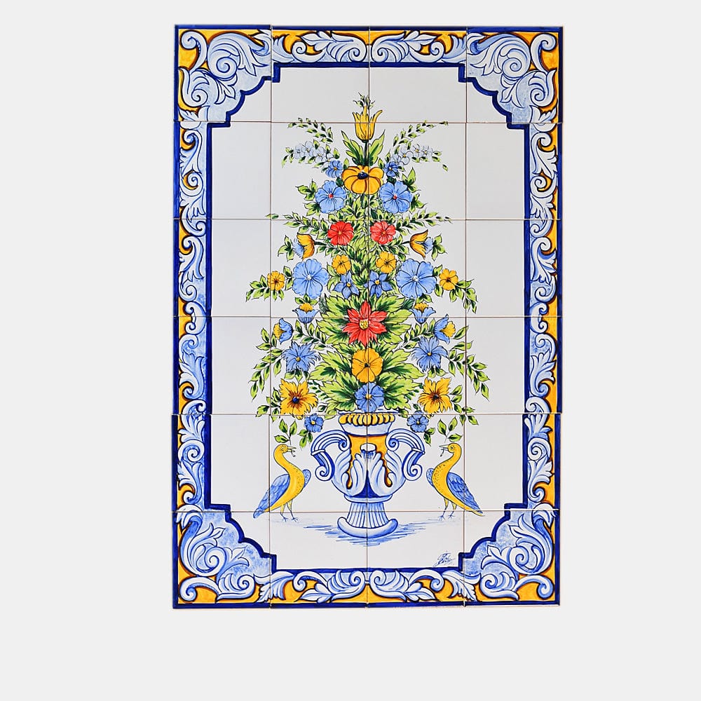 luisa-paix-o-azulejos-fresque-90x60cm-24-carreaux-peints-main-3 image 2