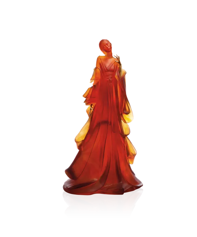 daum-art-cristal-kabuki-ambre-sculpture-375-ex-marie-paule-deville image 1