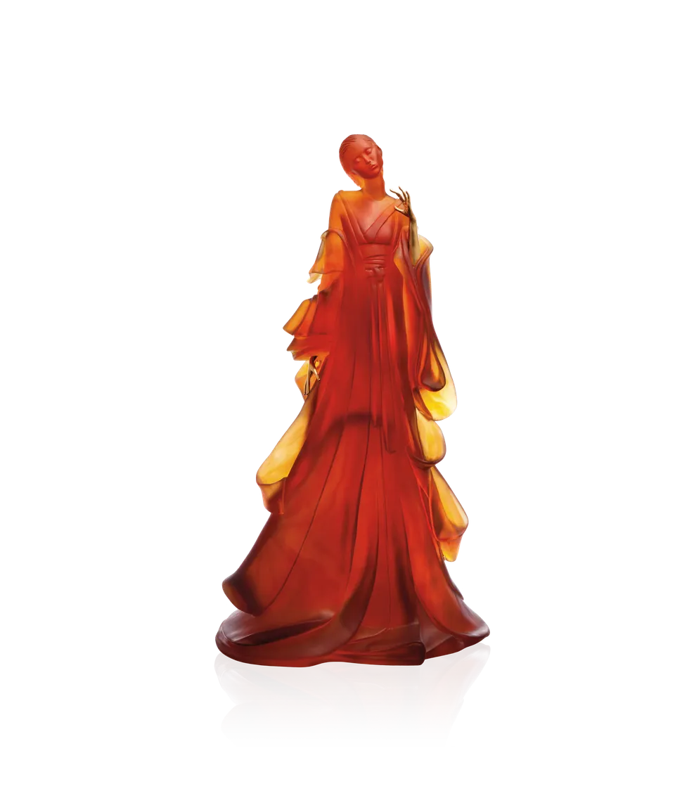 daum-art-cristal-kabuki-ambre-sculpture-375-ex-marie-paule-deville image 1