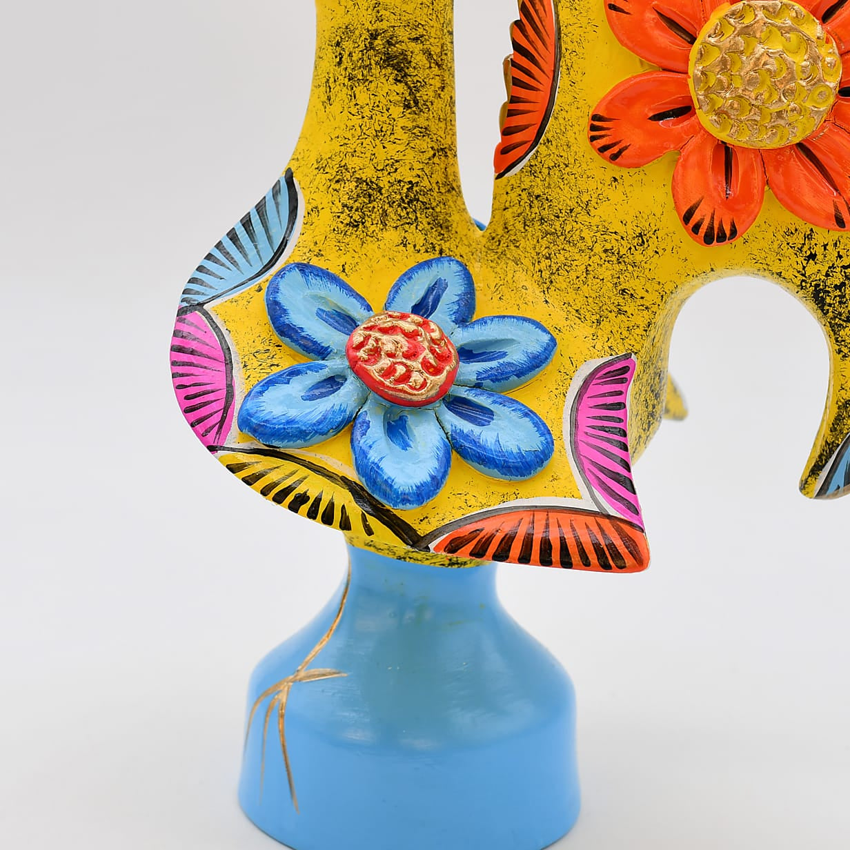 luisa-paix-o-coq-de-barcelos-25cm-jaune-figurine-c-ramique-unique image 4