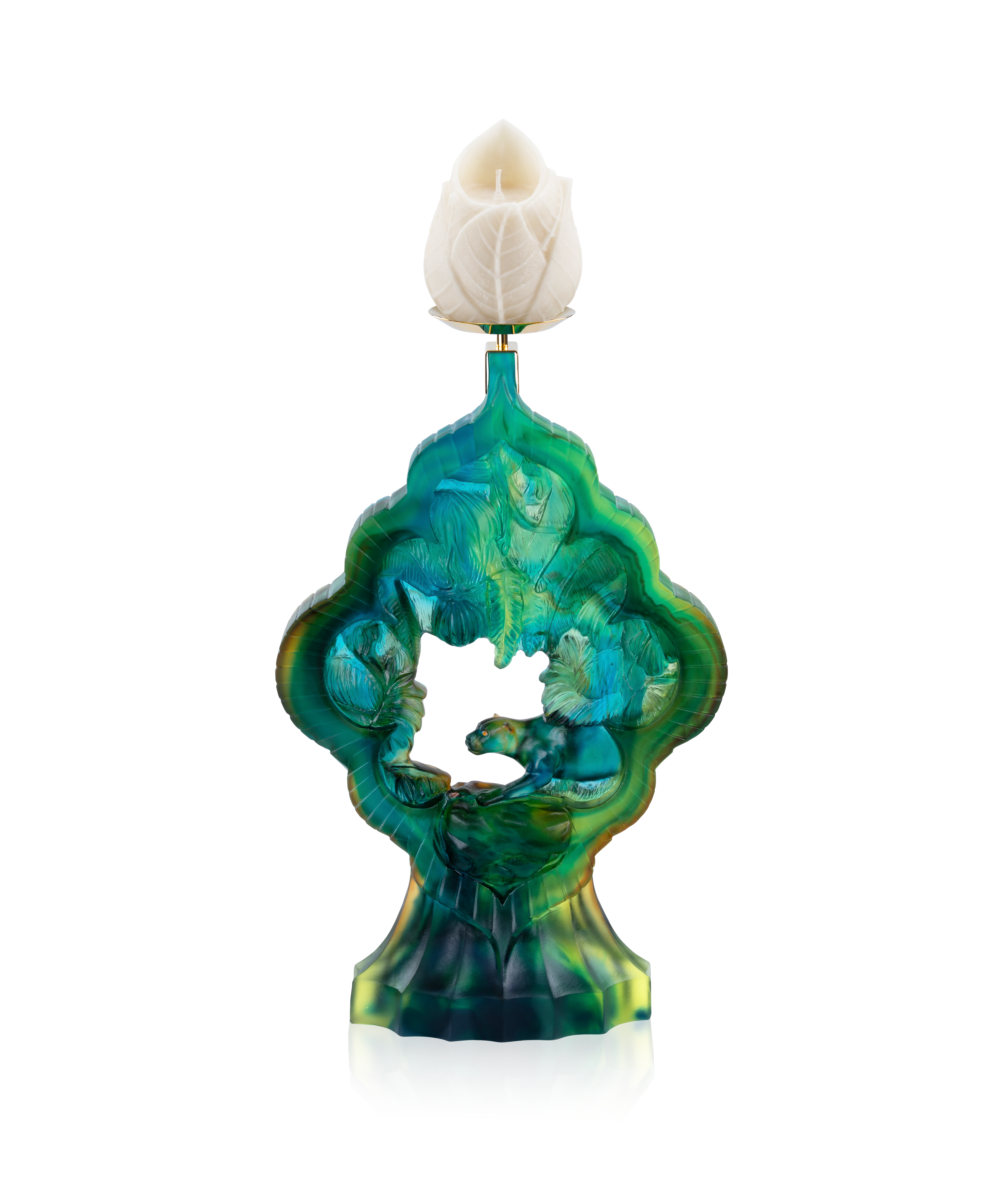daum-d-coration-cristal-coffret-2-bougies-sculpt-es-v-g-tale image 2