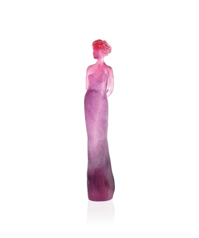 daum-margot-sculpture-femme-cristal-rouge-violette-375ex image 1