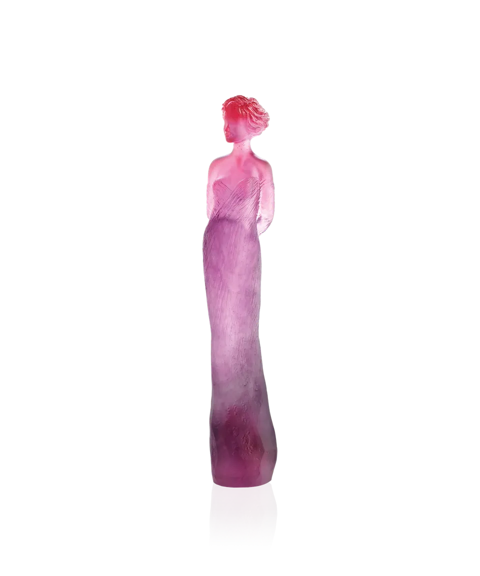 daum-margot-sculpture-femme-cristal-rouge-violette-375ex image 1
