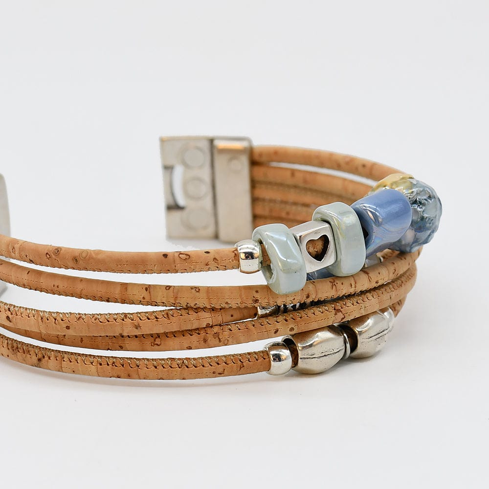 luisa-paix-o-bracelet-li-ge-perles-bleu-fermoir-aimant image 4