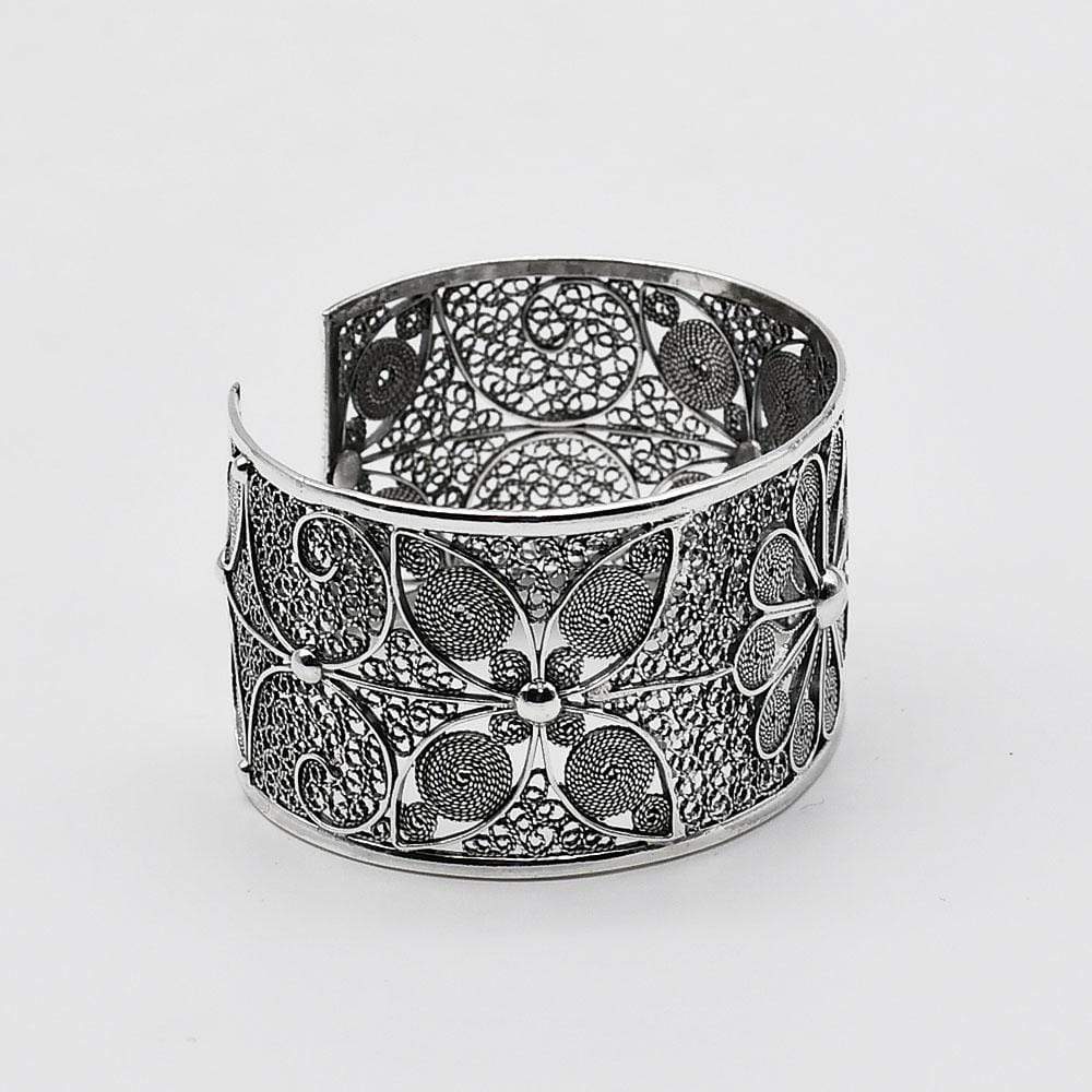 luisa-paix-o-bracelet-manchette-argent-925-filigrane-oxyd image 2