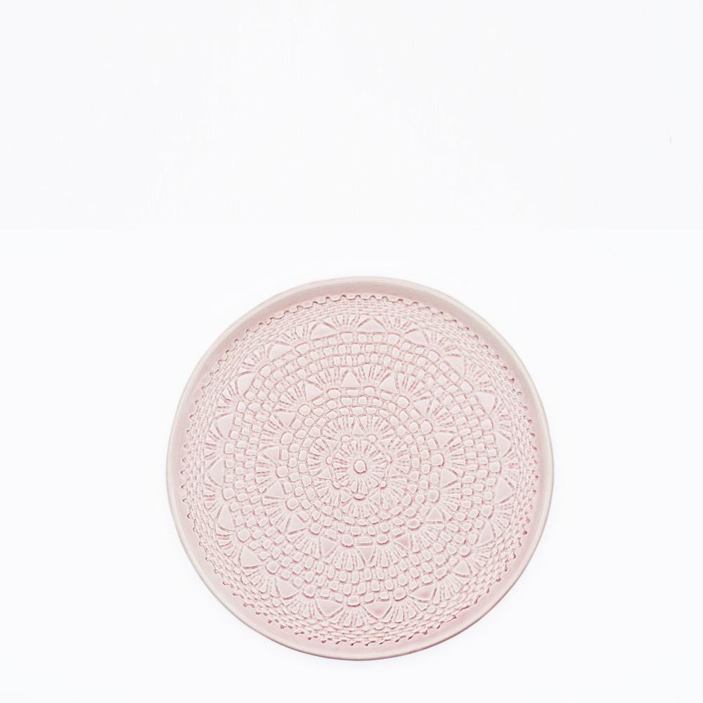 luisa-paix-o-carimbada-assiette-c-ramique-rose-20-cm image 1