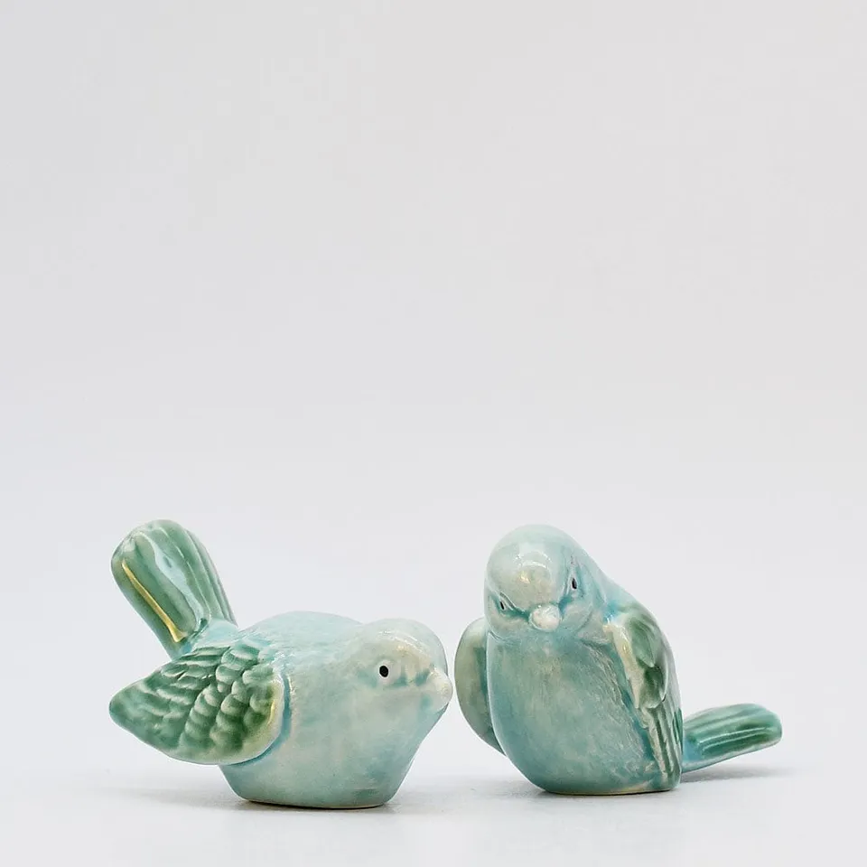 luisa-paix-o-paire-d-oiseaux-c-ramique-bleu-ciel-lot-2-porte-bonheur image 1