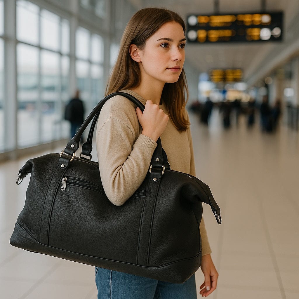 luisa-paix-o-sac-voyage-cuir-noir-47cm-cabine-week-end image 3