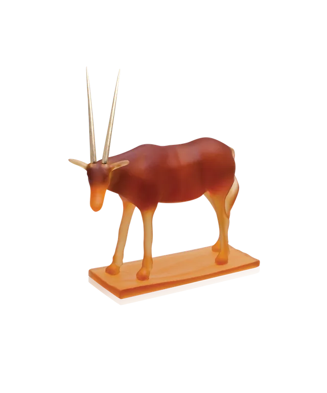 daum-univers-animalier-oryx-petit-mod-le-sculpture-ambre image 1