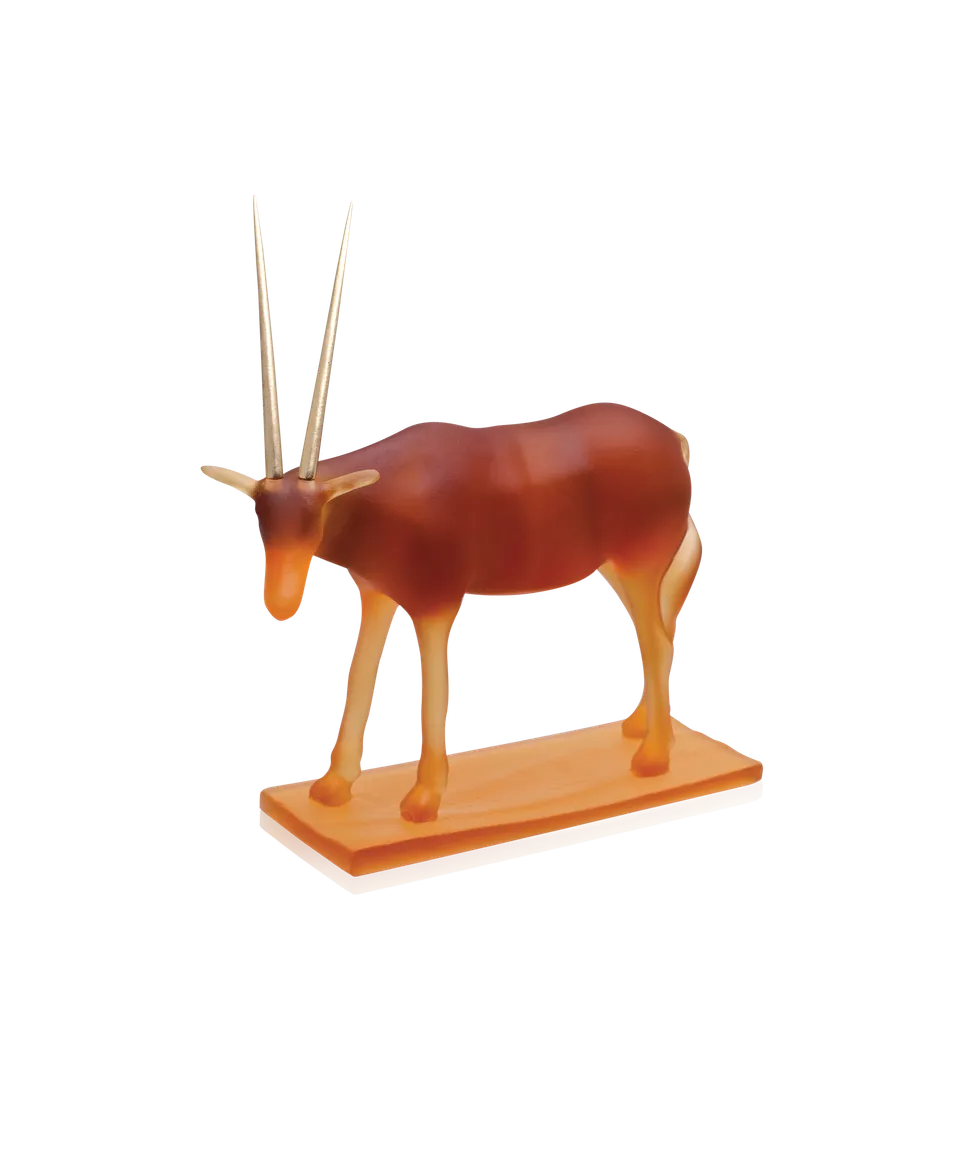 daum-univers-animalier-oryx-petit-mod-le-sculpture-ambre image 1