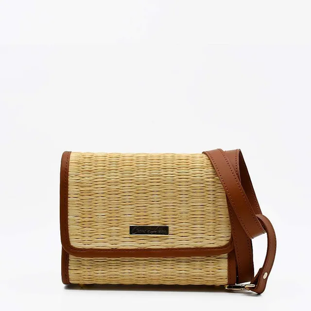 luisa-paix-o-sac-pochette-cuir-jonc-naturel-23-cm image 1