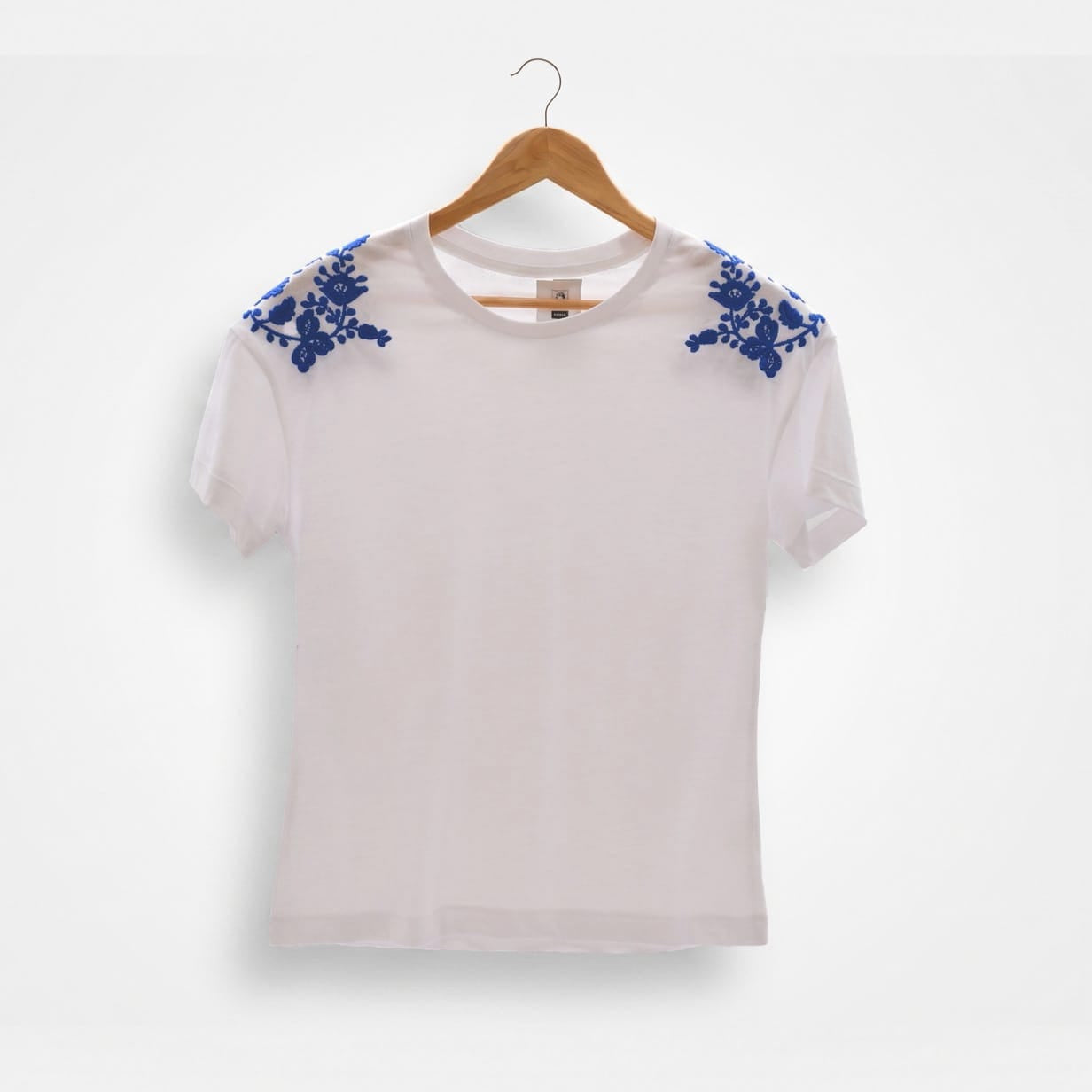luisa-paix-o-viana-tee-shirt-blanc-brod-main-coton image 1