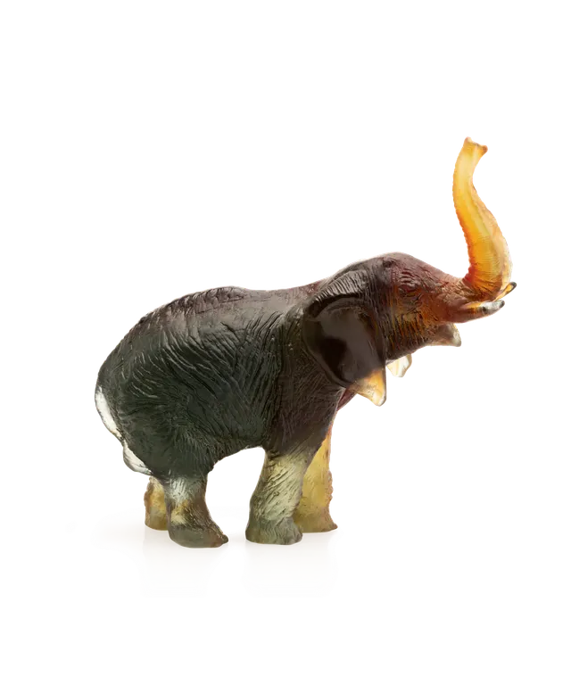 daum-l-phant-sculpture-vert-ambre-leroy image 1