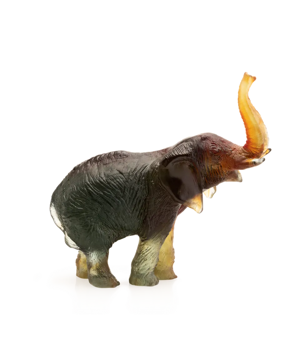 daum-l-phant-sculpture-vert-ambre-leroy image 1