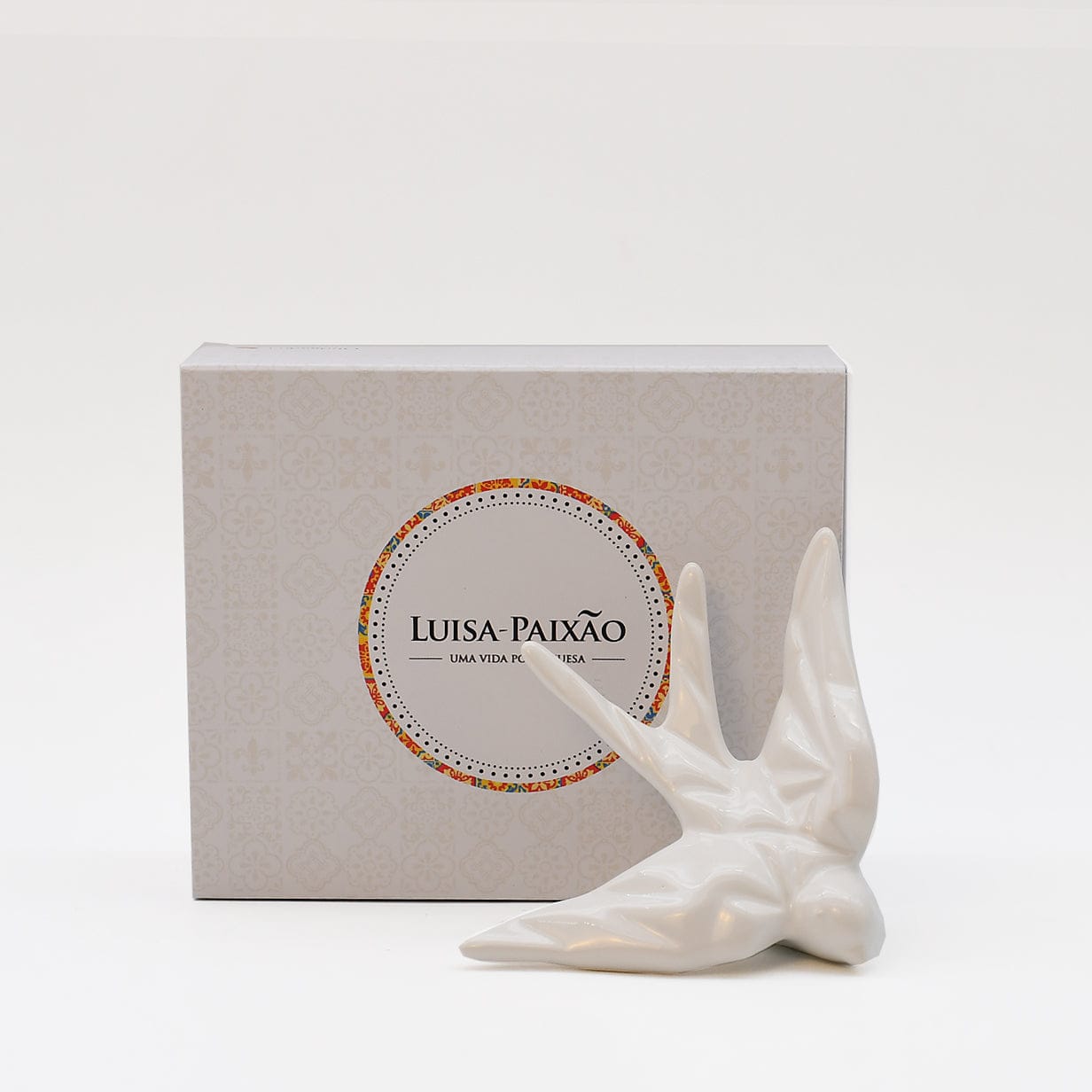 luisa-paix-o-hirondelle-stylis-e-c-ramique-blanche-coffret-10-cm image 1
