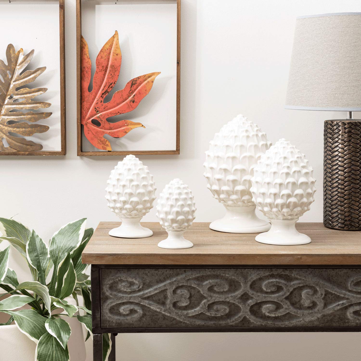 baroni-home-decorazioni-pigna-sicilienne-porcelaine-blanc-s-14cm image 3