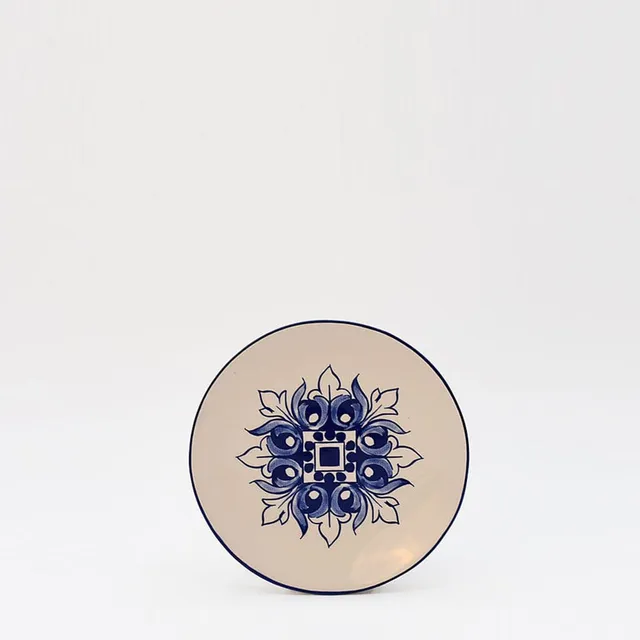 luisa-paix-o-bras-o-assiette-c-ramique-bleu-15cm image 1