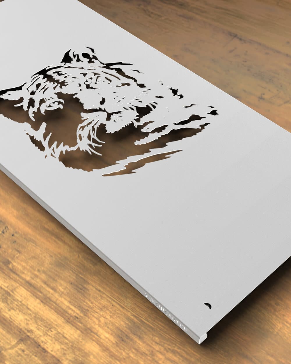 je-suis-art-tableaux-tigre-tableau-m-tal-blanc-d-coup image 2