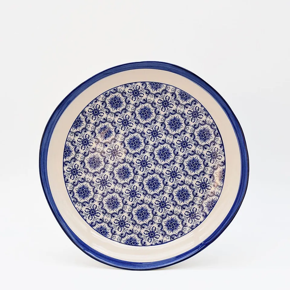 luisa-paix-o-vaisselle-portugaise-assiette-padr-o-27cm-bleu image 1