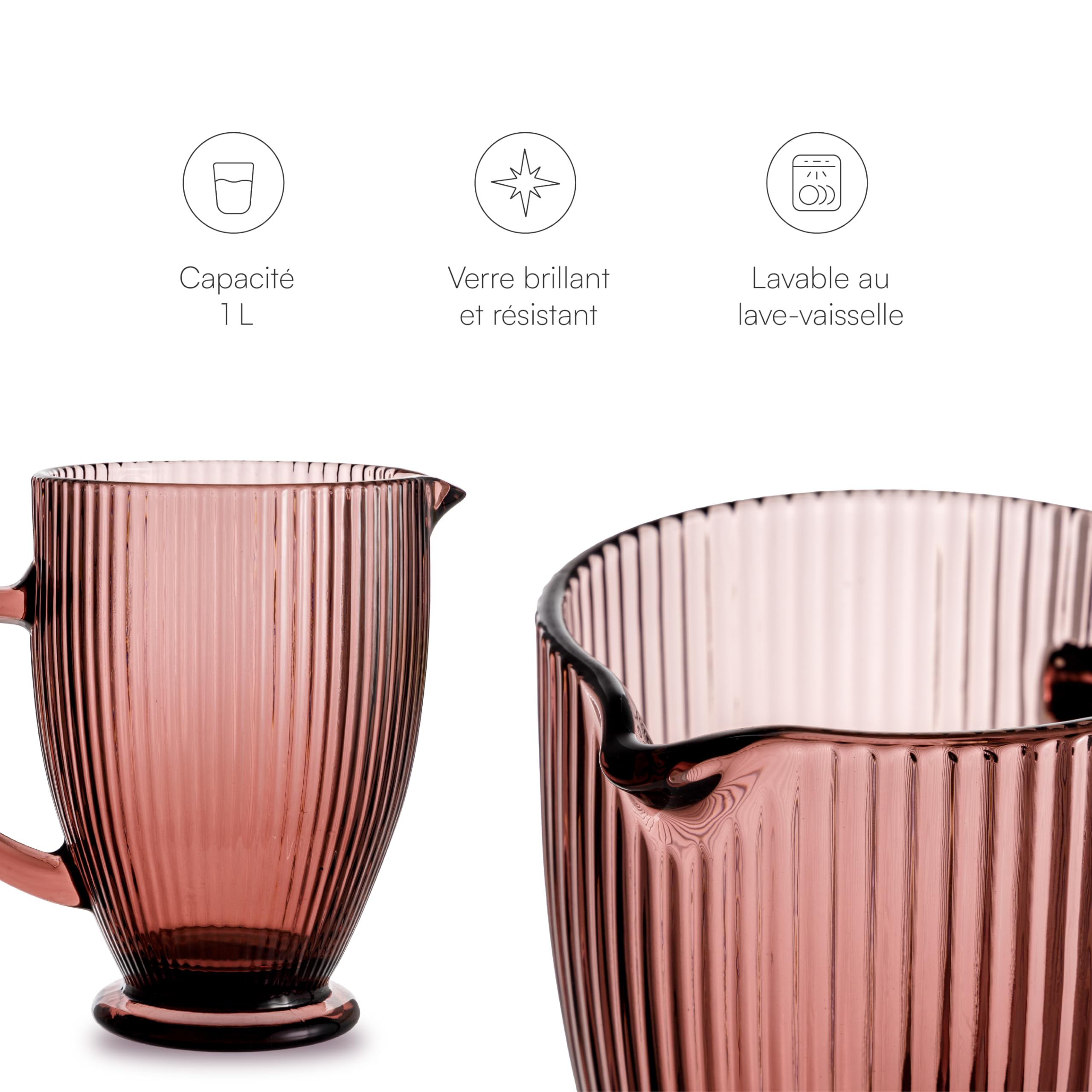 baroni-cucina-carafe-verre-rose-1l-anti-goutte image 3