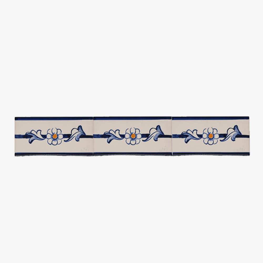 luisa-paix-o-frise-azulejo-15x7-5cm-fa-ence-peinte-main-2 image 2