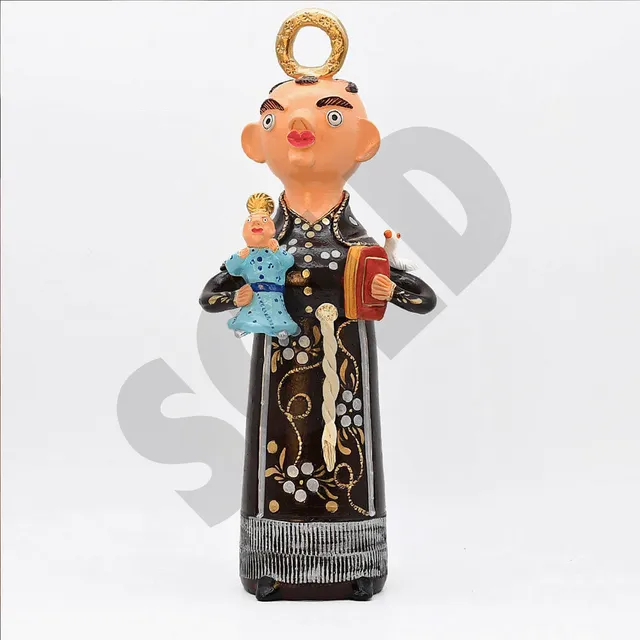 luisa-paix-o-s-o-ant-nio-50cm-statuette-c-ramique-pi-ce-unique image 1