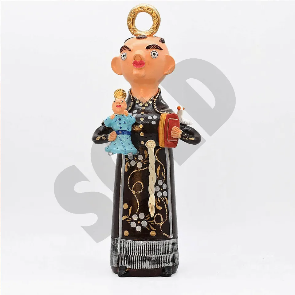 luisa-paix-o-s-o-ant-nio-50cm-statuette-c-ramique-pi-ce-unique image 1