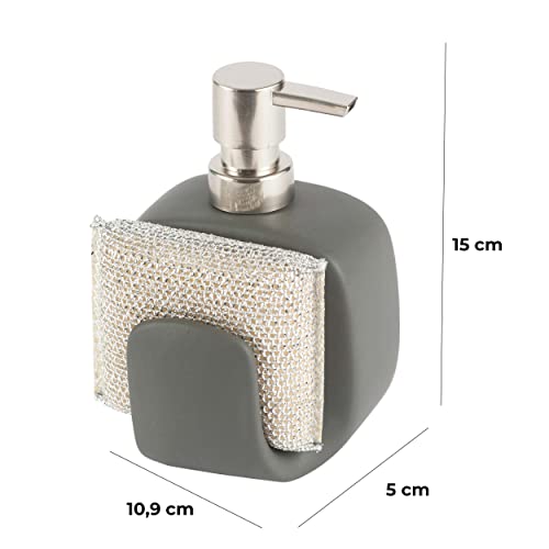 baroni-home-tutto-bagno-distributeur-savon-c-ramique-gris-fonc-porte-ponge image 5