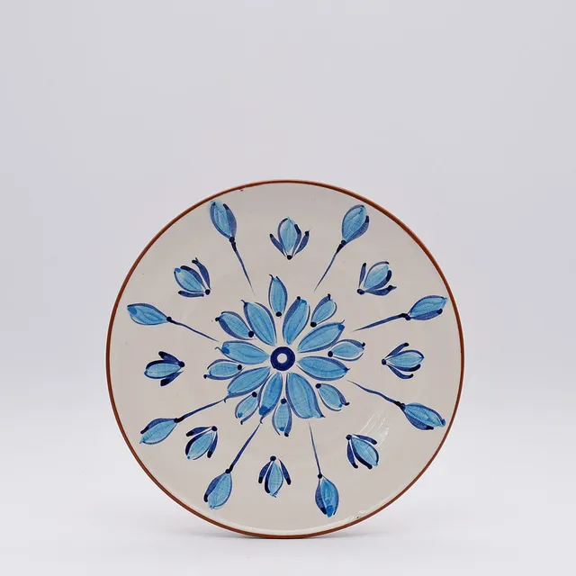 luisa-paix-o-vaisselle-portugaise-assiette-terre-cuite-23-cm-turquoise image 1