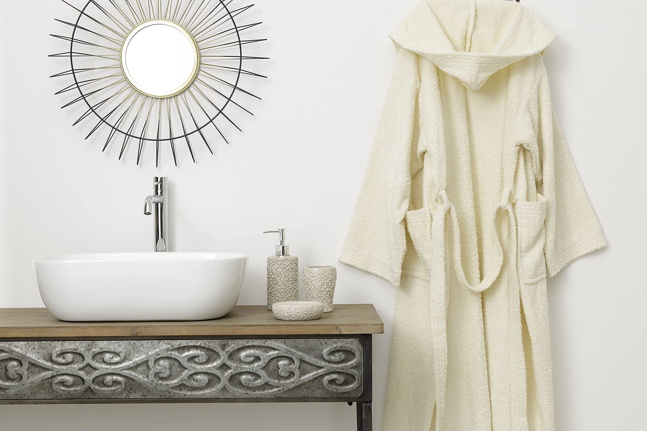baroni-home-rose-m-peignoir-ponge-rose-m-100-coton image 4