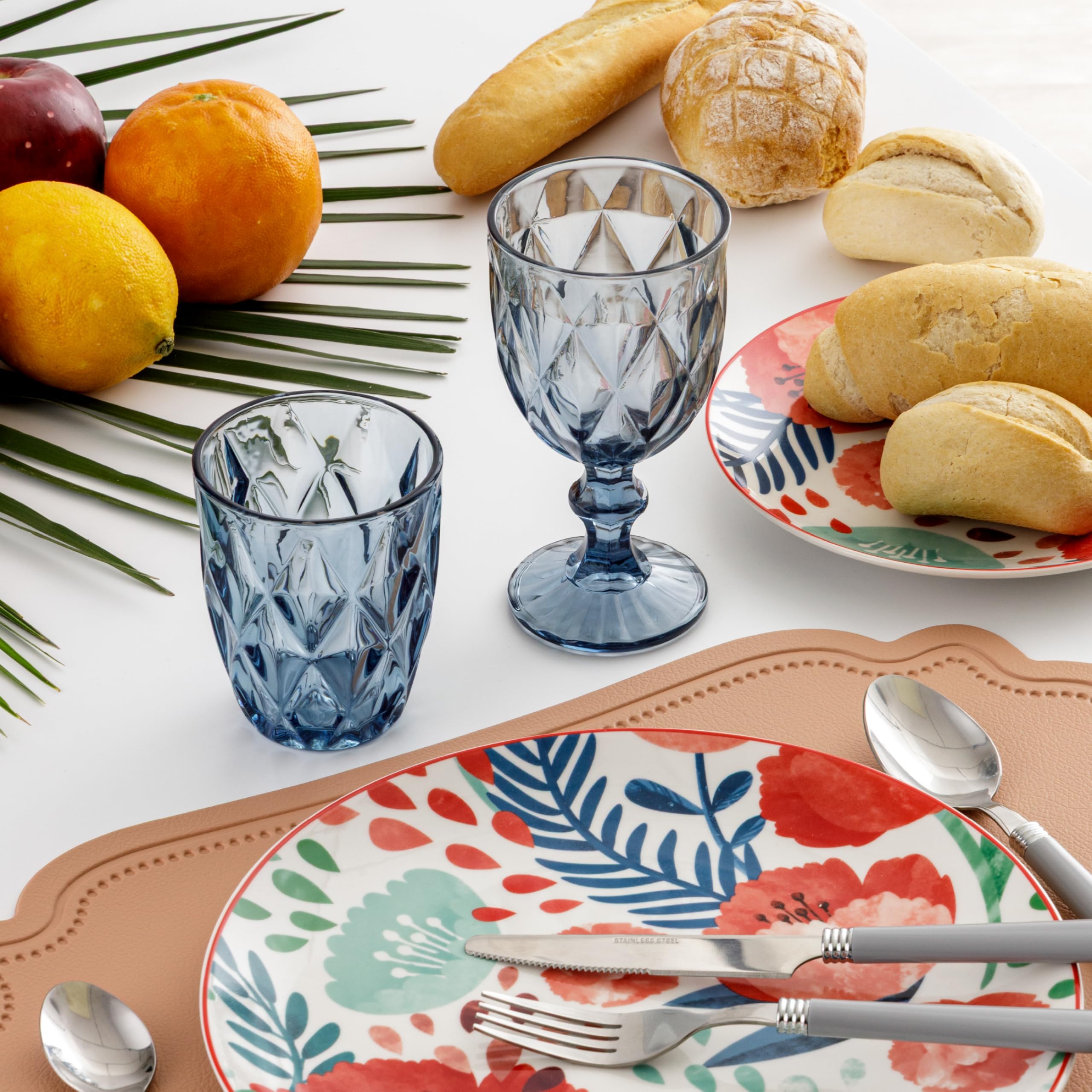 baroni-home-cucina-lot-6-verres-diamant-bleu-30-cl image 6