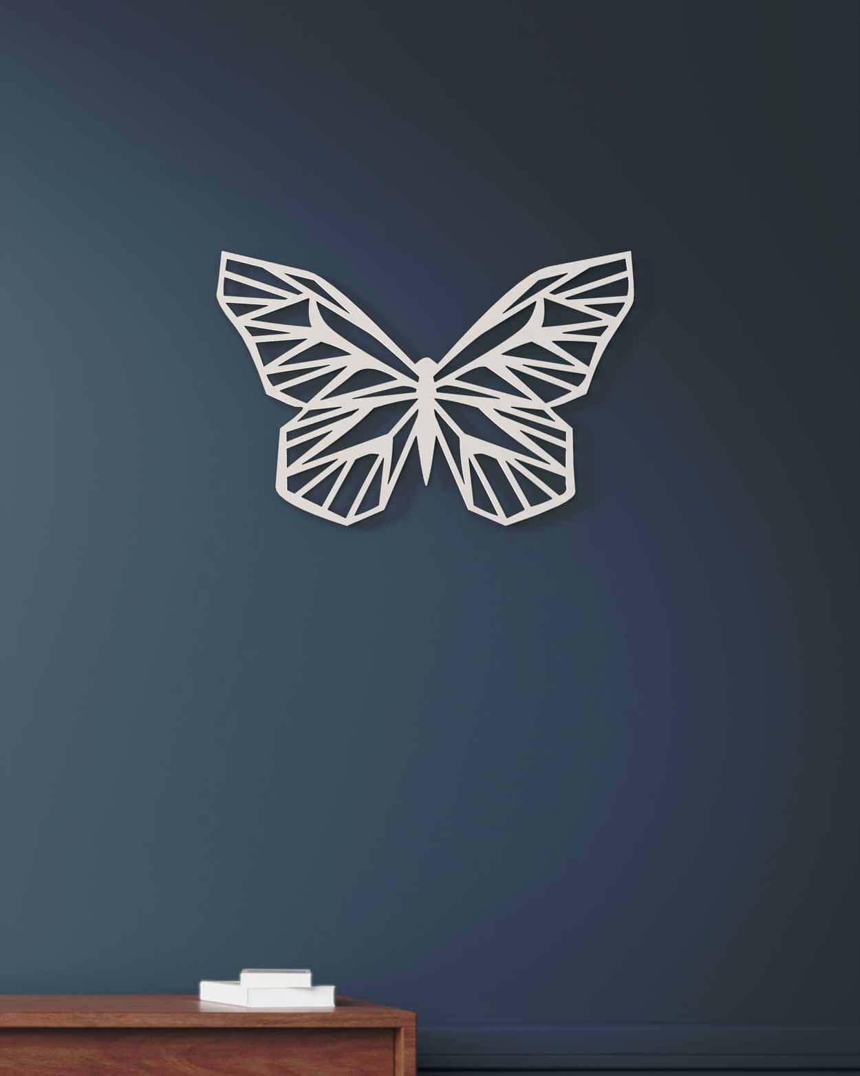 je-suis-art-animaux-papillon-one-line-d-co-murale-m-tal-noir image 2