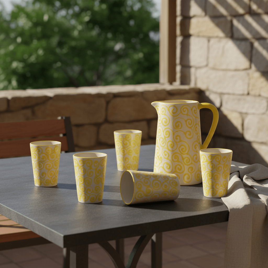 luisa-paix-o-redemoinho-mug-c-ramique-jaune-30cl image 2