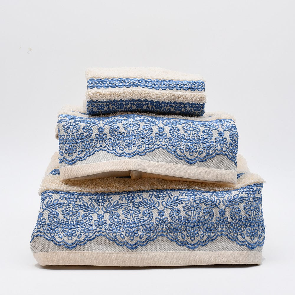 luisa-paix-o-linge-maison-parure-bain-3-pi-ces-beige-bleu image 1