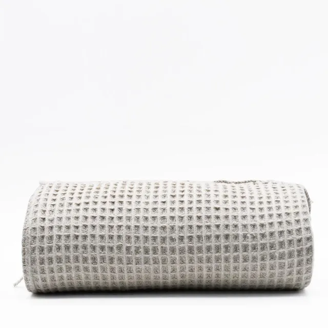 luisa-paix-o-coton-gaufr-plaid-beige-200x140-cm-doux image 1