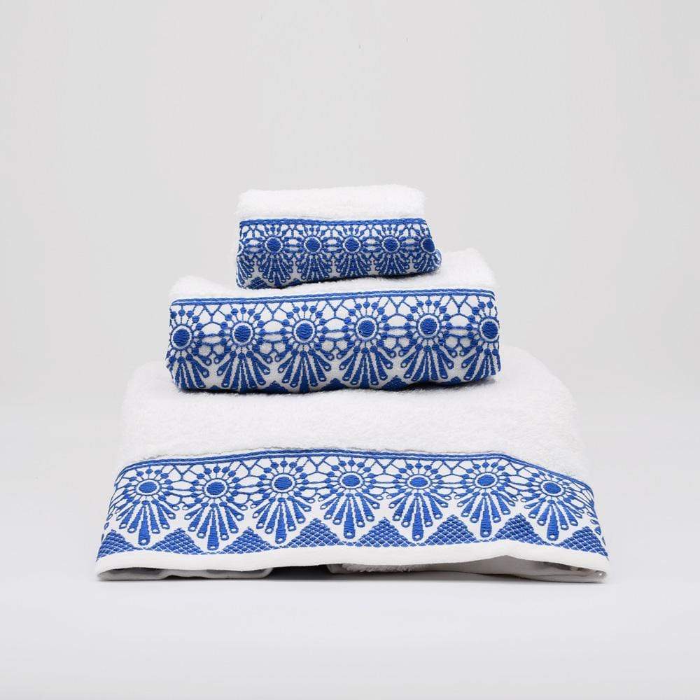 luisa-paix-o-linge-portugal-parure-de-bain-coton-blanc-bleu image 1