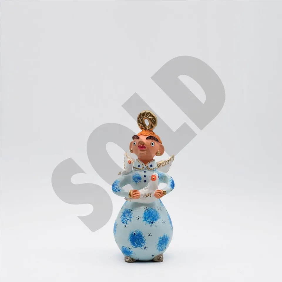 prazeres-c-ta-anjo-statuette-ange-c-ramique-25cm-sign-e image 1