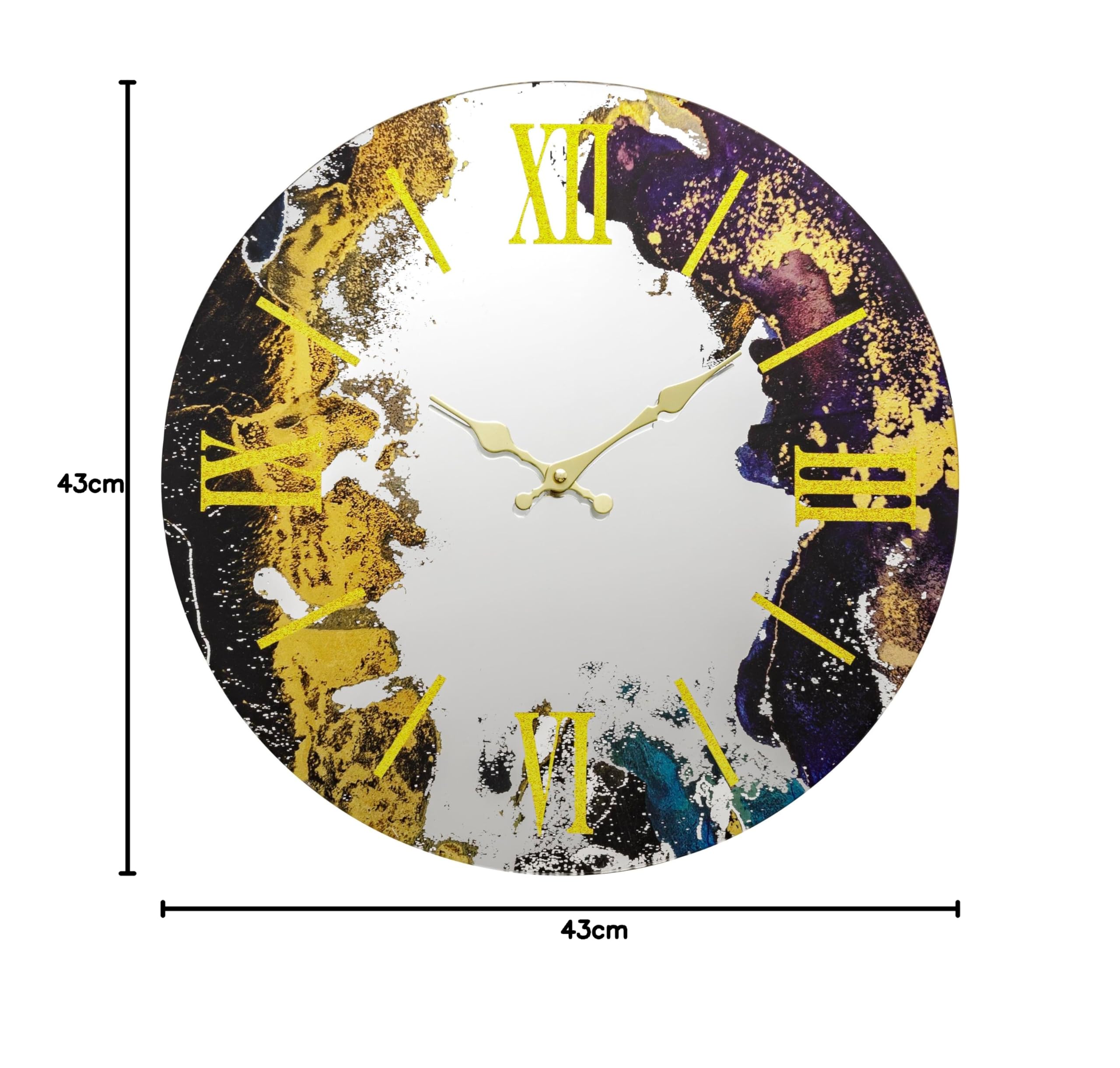 baroni-home-orologi-horloge-murale-43-cm-marbre-miroir-silencieuse image 3