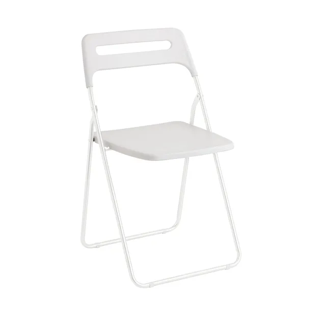 baroni-home-sedie-chaise-pliante-blanc-42x38x78cm-acier image 1