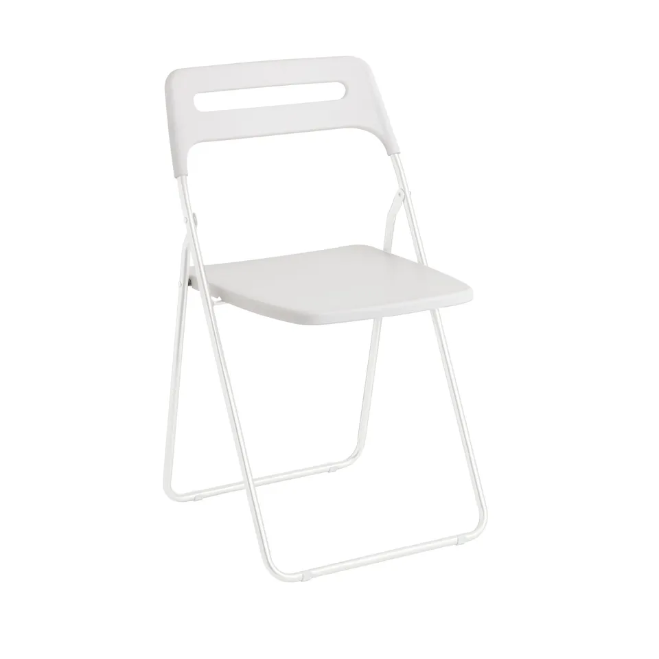 baroni-home-sedie-chaise-pliante-blanc-42x38x78cm-acier image 1