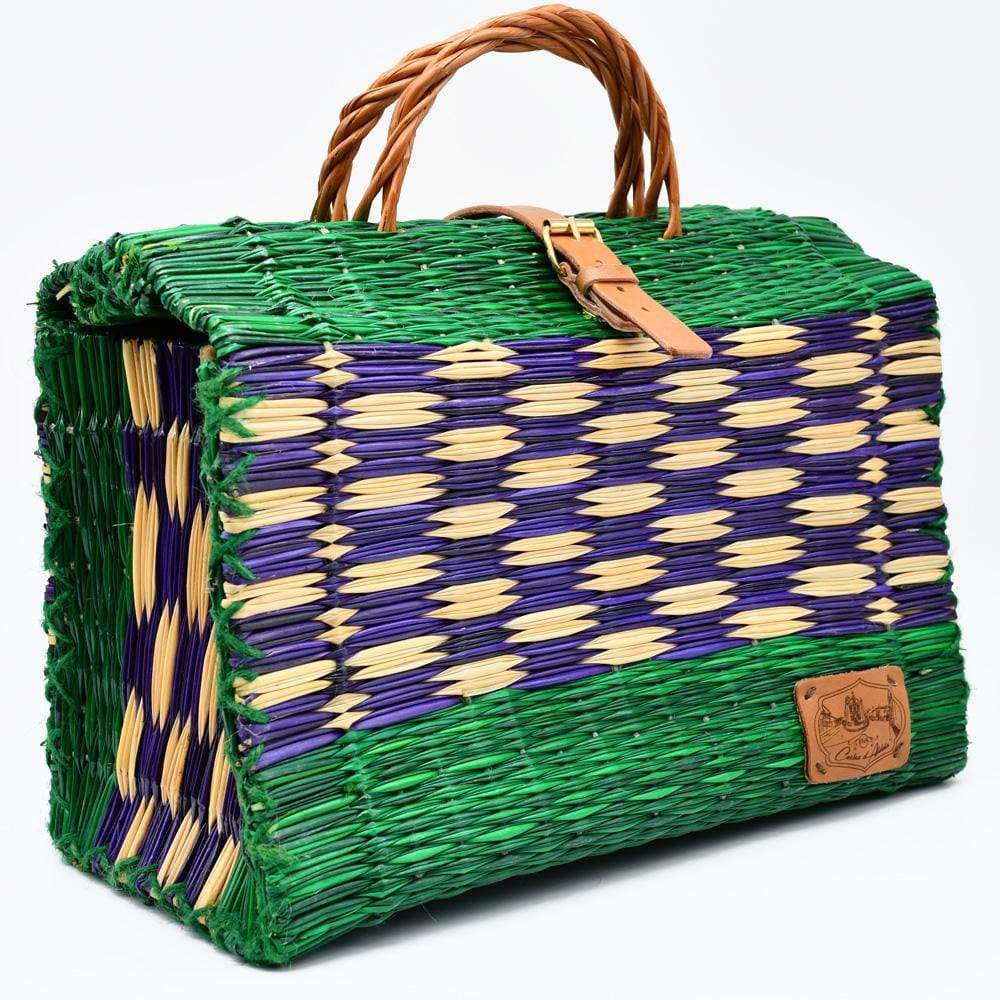 luisa-paix-o-accessoires-du-portugal-sac-cabas-jonc-33cm-vert-violet image 2