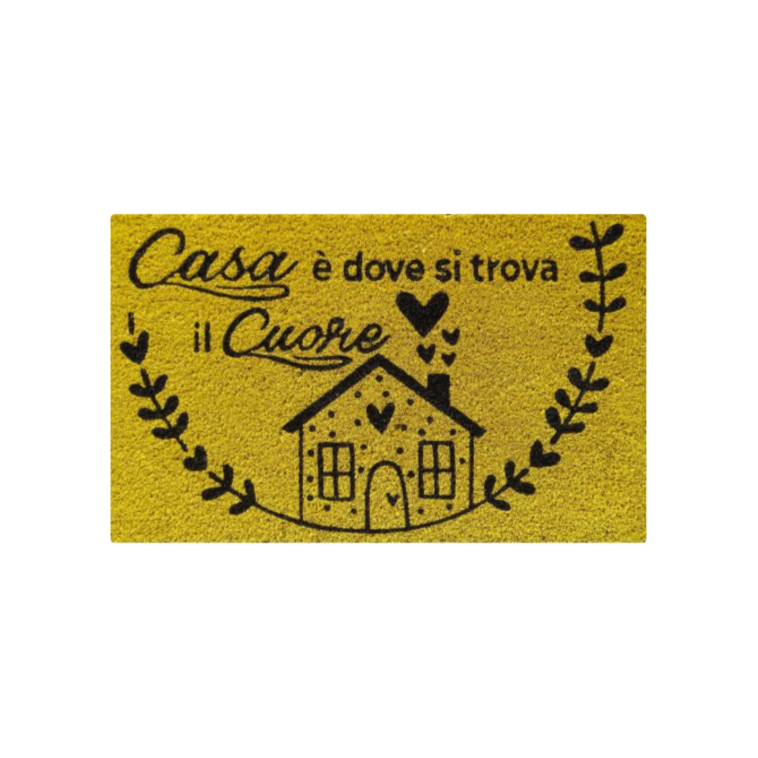baroni-home-tessile-casa-paillasson-coco-60x38-cm-jaune-maison image 1
